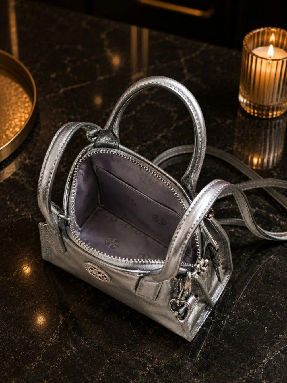 Tory Burch Ella Micro Metallic Tote